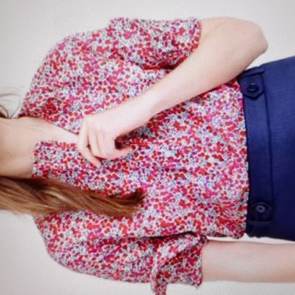 J. Crew Liberty Wiltshire print Ruffled Shirt Size 0
